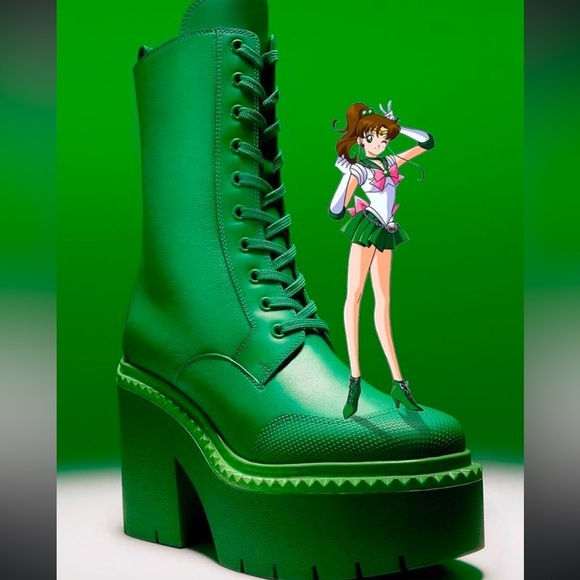 New Jimmy Choo x Sailor Moon Jupiter Lace Up Boots - Picture 1 of 13